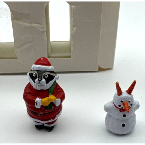 Hide A Way Hollow Animal Pewter Figures Dept 56 Christmas Village 4 Figures - Picture 3 of 4